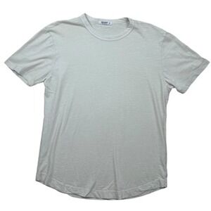 Buck Mason Shirt Mens M Beige Crewneck Slub Curved Tee Made In USA BM11001.102